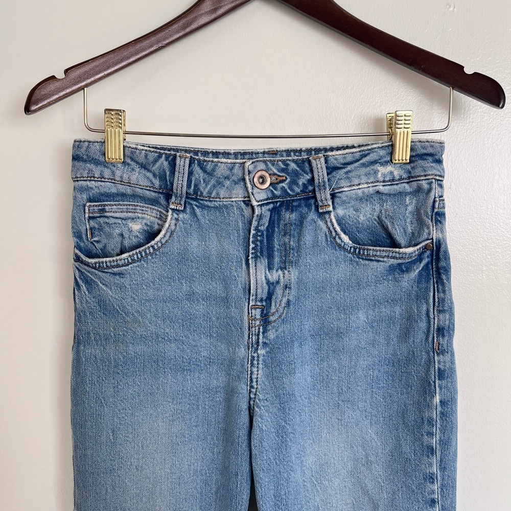 Zara Light Blue Straight Leg Jeans